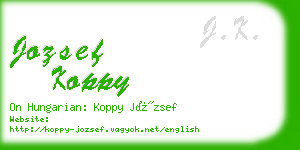 jozsef koppy business card